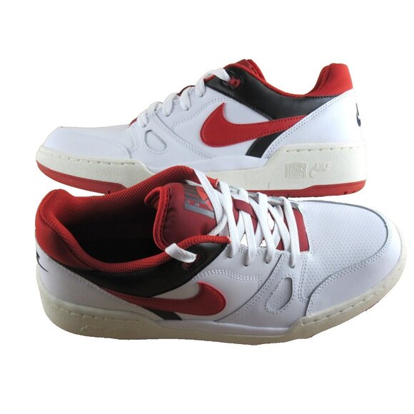 Nike Men's Full Force Low Basketball Shoes White Mystic Red Black Sizes NIB - Picture 3 of 7